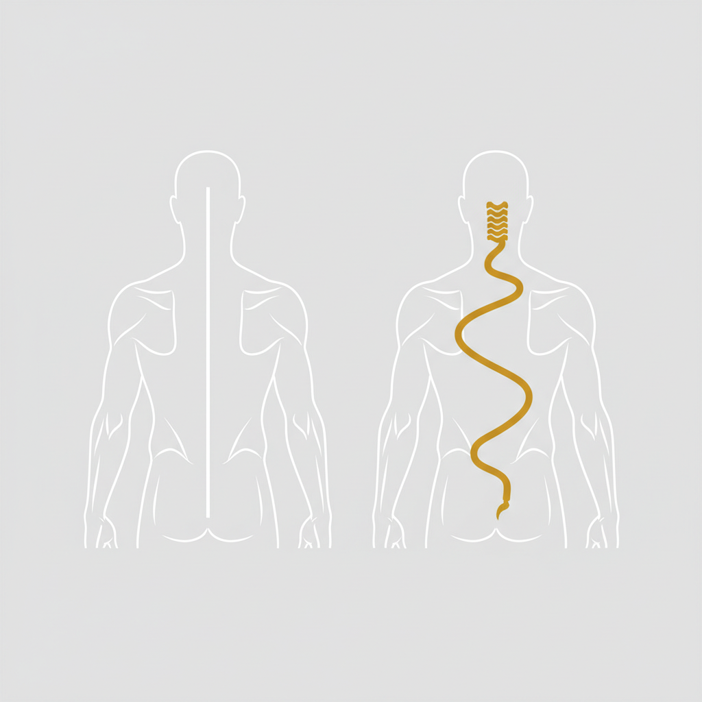 Comparison of normal spine vs scoliosis spine